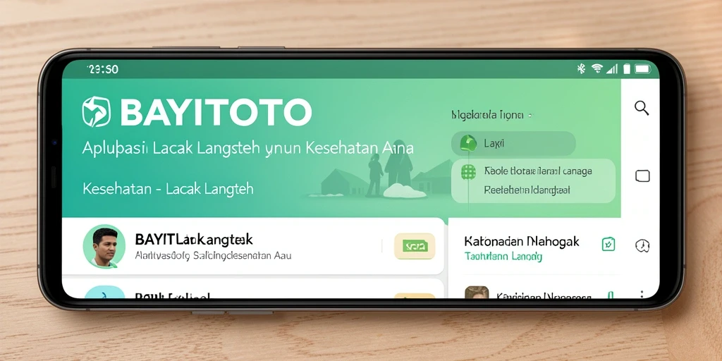Antarmuka aplikasi Lacak Langkah BAYITOTO yang informatif dan mudah digunakan.