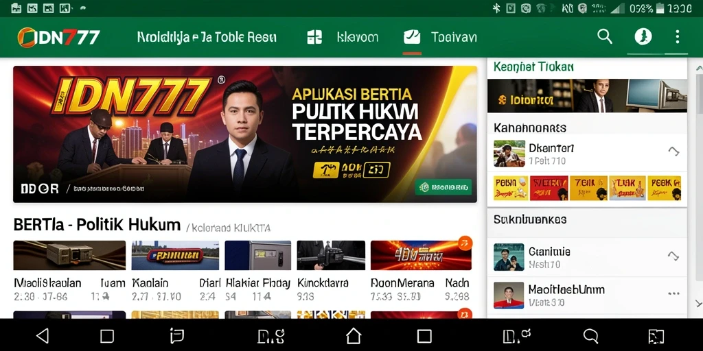 Tampilan antarmuka IDN777 yang informatif dan intuitif.