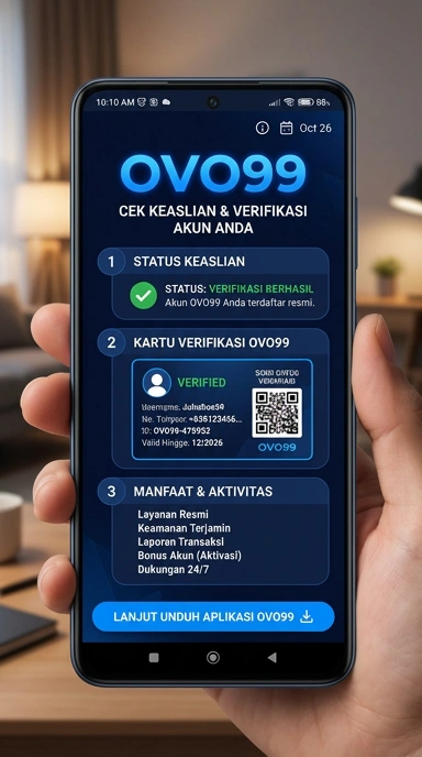 Tampilan kanal resmi ovo99